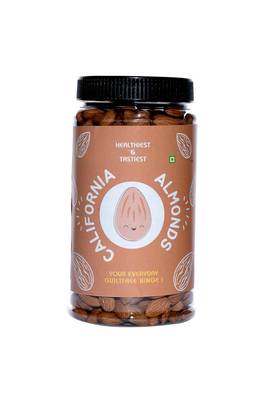 100% Natural Premium California Dried Almonds|Boosts Immunity & High fibre content|Real Nuts|Bottle Pack 600g 1