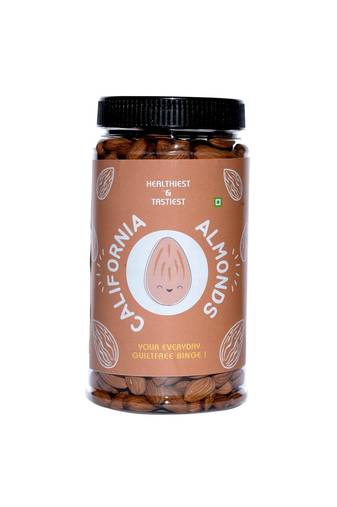 100% Natural Premium California Dried Almonds|Boosts Immunity & High fibre content|Real Nuts|Bottle Pack 600g