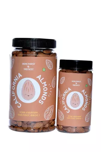 100% Natural Premium California Dried Almonds|Boosts Immunity & High fibre content|Real Nuts|Bottle Pack 600g