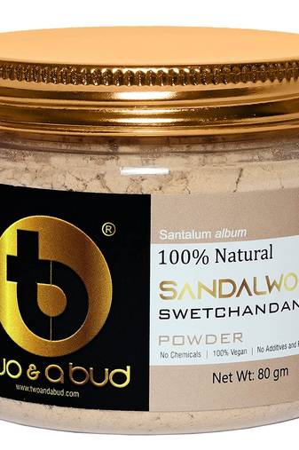 100% Natural Sandalwood Swetchandan Powder|Santalum album|For Glowing Face and Skin (Pack of 1, 80g)