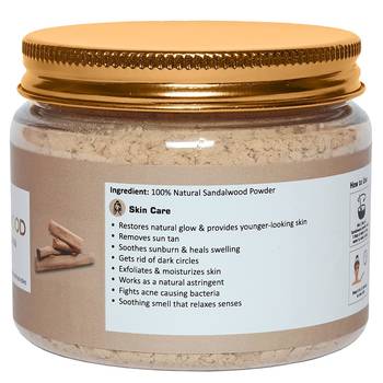 100% Natural Sandalwood Swetchandan Powder|Santalum album|For Glowing Face and Skin (Pack of 1, 80g) 3