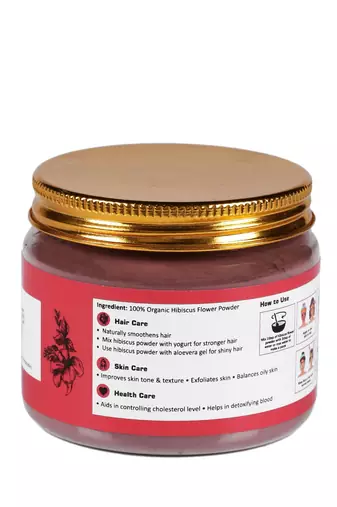 100% Organic Pure & Natural Hibiscus Flower Powder For Men Women Skin and Hair cleanser (Pack of 1, 100g)