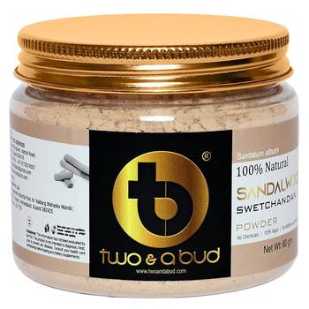 Two & A Bud 100% Natural Sandalwood Swetchandan Powder|Santalum album|For Glowing Face and Skin 2