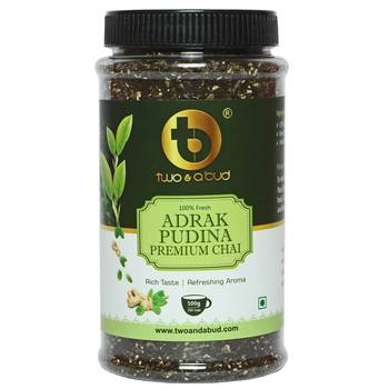 Adrak Pudina Premium Chai|Strong CTC Leaves blended with Ginger and Mint|500 g (250 cups)|Pack of 3 1