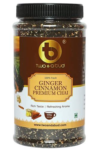 Ginger Cinnamon Premium Chai|Strong CTC tea blended with Ginger and Cinnamon|500 g (250 cups)|Pack of 3