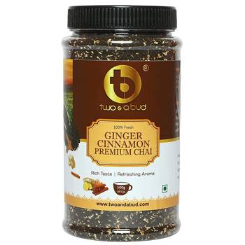 Ginger Cinnamon Premium Chai|Strong CTC tea blended with Ginger and Cinnamon|500 g (250 cups)|Pack of 3 2