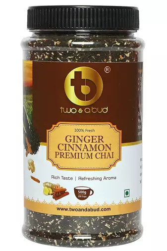 Ginger Cinnamon Premium Chai|Strong CTC tea blended with Ginger and Cinnamon|500 g (250 cups)|Pack of 3