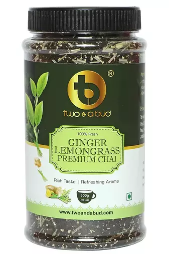 Ginger Lemongrass Premium Chai|Strong CTC Leaves blended with Ginger and Lemongrass|500 g (250 cups)|Pack of 3