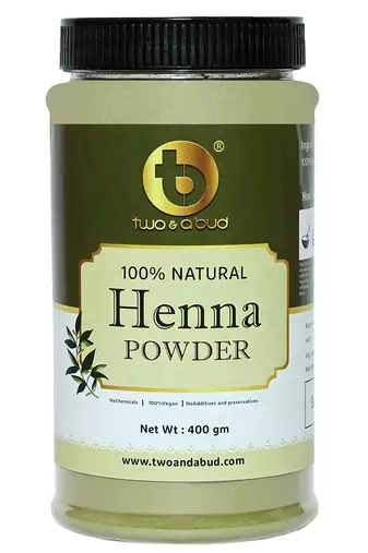 Two & A Bud Natural Henna Powder | Hair Colour and Hair growth | Lawsonia Inermis | 150 g