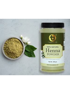Two & A Bud Natural Henna Powder | Hair Colour and Hair growth | Lawsonia Inermis | 400 g 1