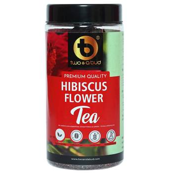 Two & A Bud Hibiscus Flower Tea | Caffeine free Herbal Tea | Syrups, Cocktails, Iced Tea | 240 g 1