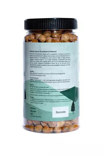 Organic Kashmiri Garlic (Lehsun)|Snow Mountain Single Clove Garlic|Allium Sativum for Strong Immunity and Diabetes|150 g