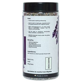 Lavender Buds Tea|Syrups, Iced Tea, Cocktails, Soap making|Caffeine free Herbal Tea|180 g - 180 cups 2
