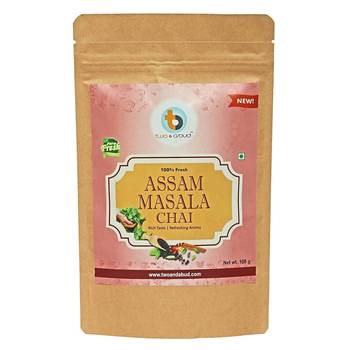 Two & A Bud Assam Masala Chai | Strong flavour | Boosts Immunity | Enriched with 6 spices (100g) 1