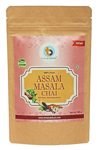 Two & A Bud Assam Masala Chai | Strong flavour | Boosts Immunity | Enriched with 6 spices (100g)