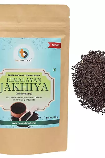 Two & A Bud Jakhiya Seeds | Superfood of Uttarakhand | Cleome Viscose | Wild Mustard Seeds (100g)
