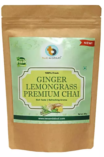 Ginger Lemongrass Premium Chai | Strong flavour | Boosts Immunity | Enriched with spices (250g)