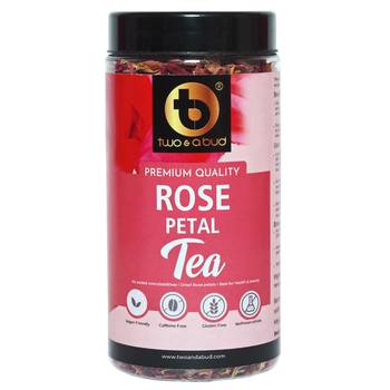 Two & A Bud Rose Flower petals Tea | Sun dried | For Beautiful Hair and Skin | 80 g - 80 cups 1