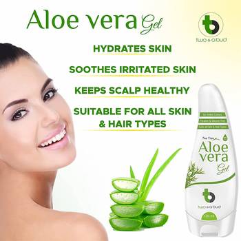 99% Pure Natural Tea Tree Aloe Vera Gel For All Types Of Skin & Hair To Hydrate and Soothes Irritated Skin 3