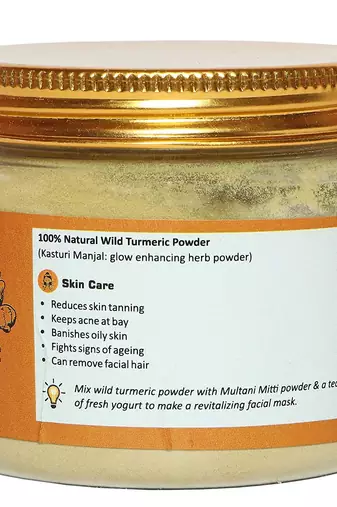 100% Natural Pure & Original Wild Turmeric Herb Powder|Kasturi Manjal For Glow Enhancing In your Face Skin