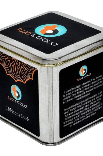 Two & a Bud Hibiscus lush Black Tea | Natural Whole Leaf Tea | Aromatic floral tea