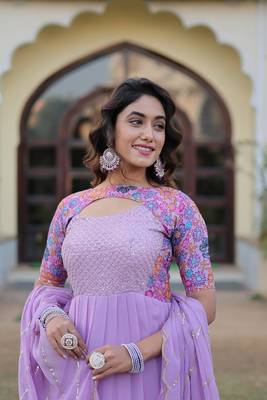 PREMIUM DESIGNER READYMADE GOWN WITH DUPPTA 5