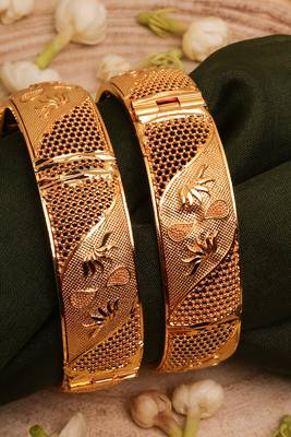 Traditional Gold-Plated Alloy Bangles Set 2