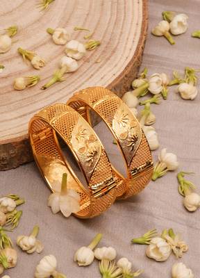 Traditional Gold-Plated Alloy Bangles Set 1