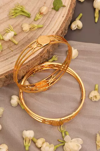 Gold-Plated Bangles Set