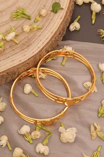 Gold-Plated Bangles Set