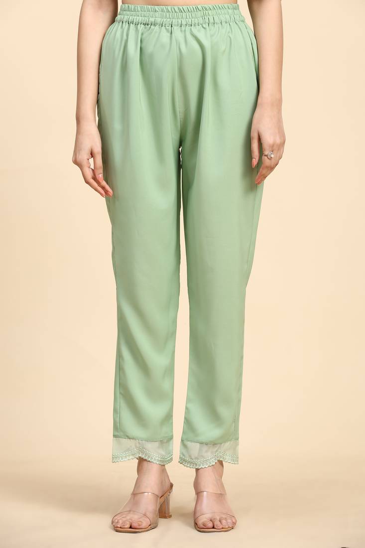 Women's Light Green Organza Embroidery Printed Salwar Suit Set