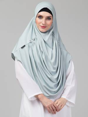 Nazneen front gather & pleated with Cristal stone ready to wear prayer Hijab 4