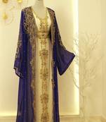 Blue and Warm White Reception Kaftan for Women