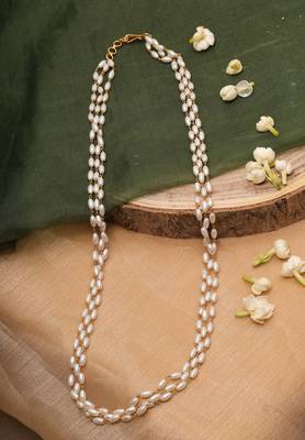 White Beaded Necklace 1