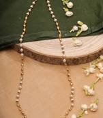 White Gold Beaded Necklace