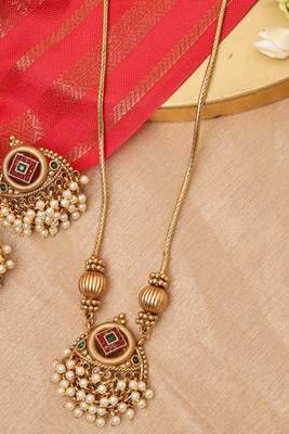 Gold Plated Necklace Set With Earrings 3