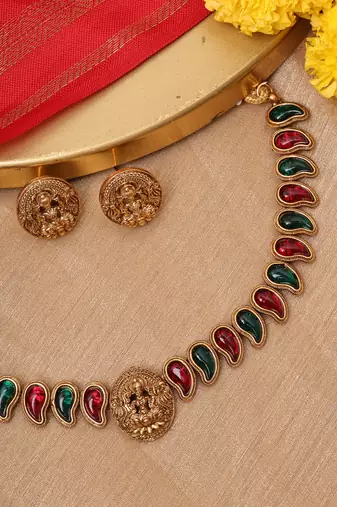 Long Motif Necklace Set