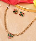 Gold Plated Long Necklace Set