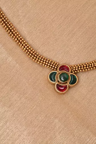 Gold Plated Long Necklace Set