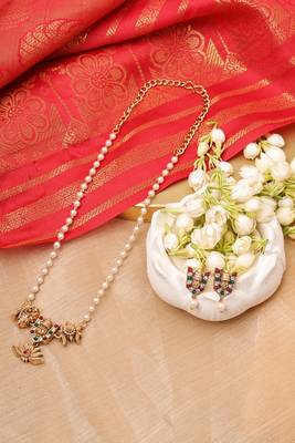 classiques buddha necklace & earrings set - gold plated 2