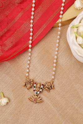 classiques buddha necklace & earrings set - gold plated 1