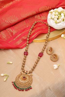 Long Necklace Set with Earrings 1
