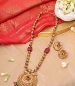 Long Necklace Set with Earrings