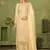 Beige georgette sequins work semi-stitched pakistani trouser suit