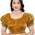 Copper Heavy Soft Organza Short Puff Sleeves Readymade Blouse