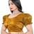 Copper Heavy Soft Organza Short Puff Sleeves Readymade Blouse