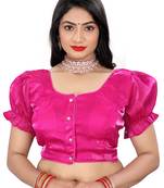Rani Heavy Soft Organza Short Puff Sleeves Readymade Blouse