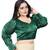 Green Heavy Soft Organza Plain Readymade Blouse