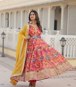 PREMIUM READYMADE GOWN WITH DUPATTA SET 