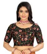Black Heavy Malay Satin Full Embriodery Work Readymade Blouse